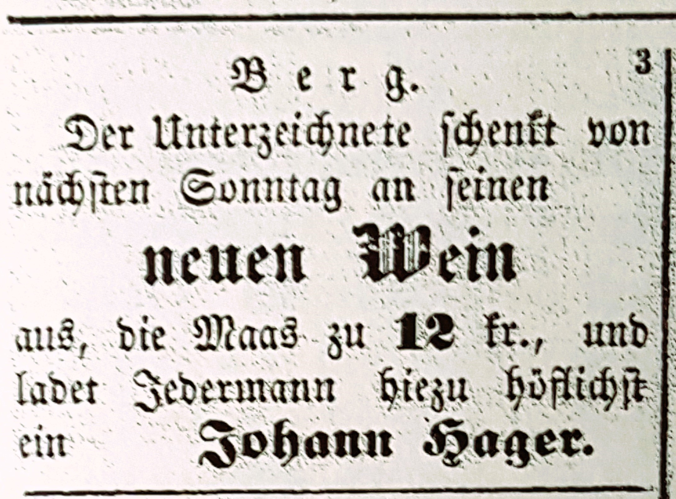 Anzeige im Seebote
